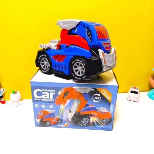 Dinosaur Deformation Car With Music & Lights